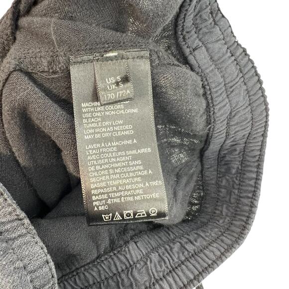 Free People Feelin' Good Pants Linen Blend Utility Cargo Black Size Small - Picture 10 of 11